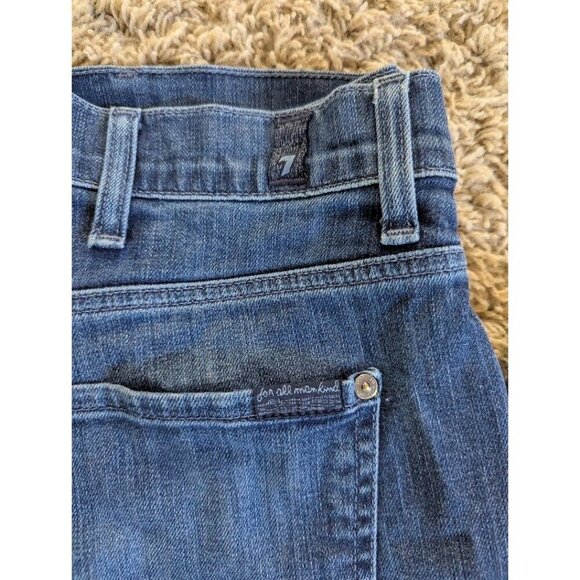7 For All Mankind Men's Jeans (38x32) Bootcut Denim Medium Wash - Picture 4 of 7